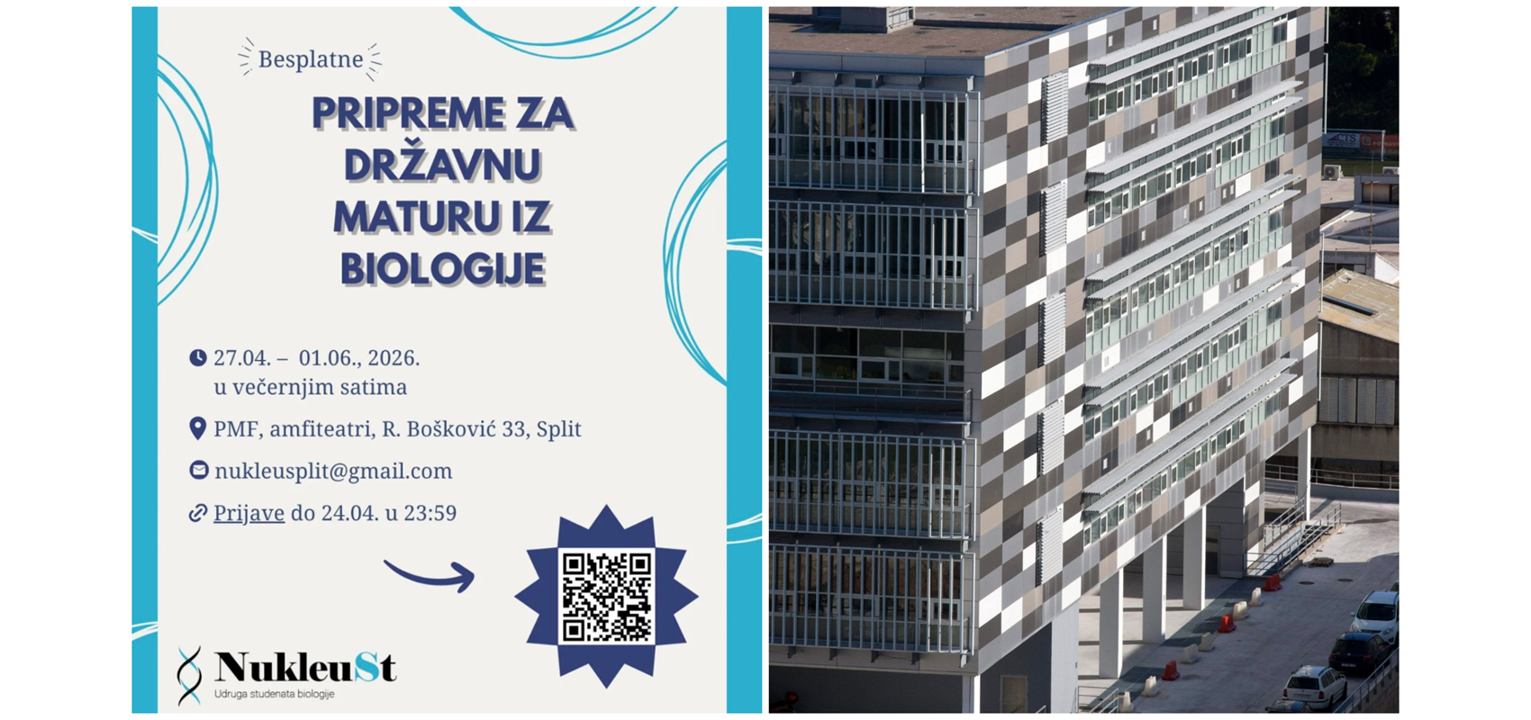 Prvi edukacijski projekt udruge NukleuSt: Pripreme za državnu maturu iz biologije
